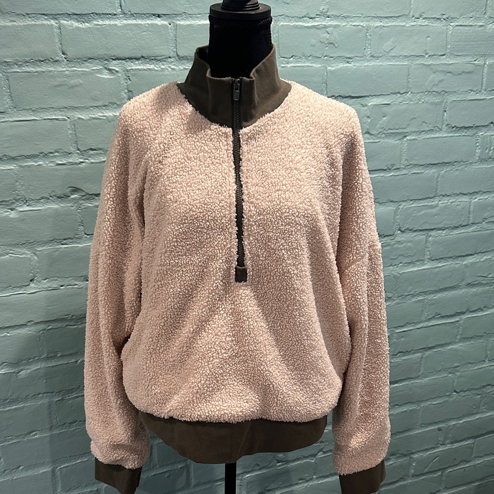 Fabletics Cozy Cream Quarter-Zip Sweater